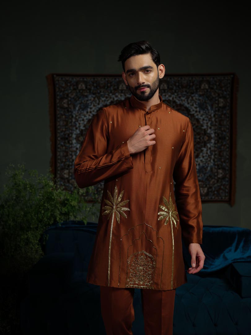 Modern Rust Kurta set