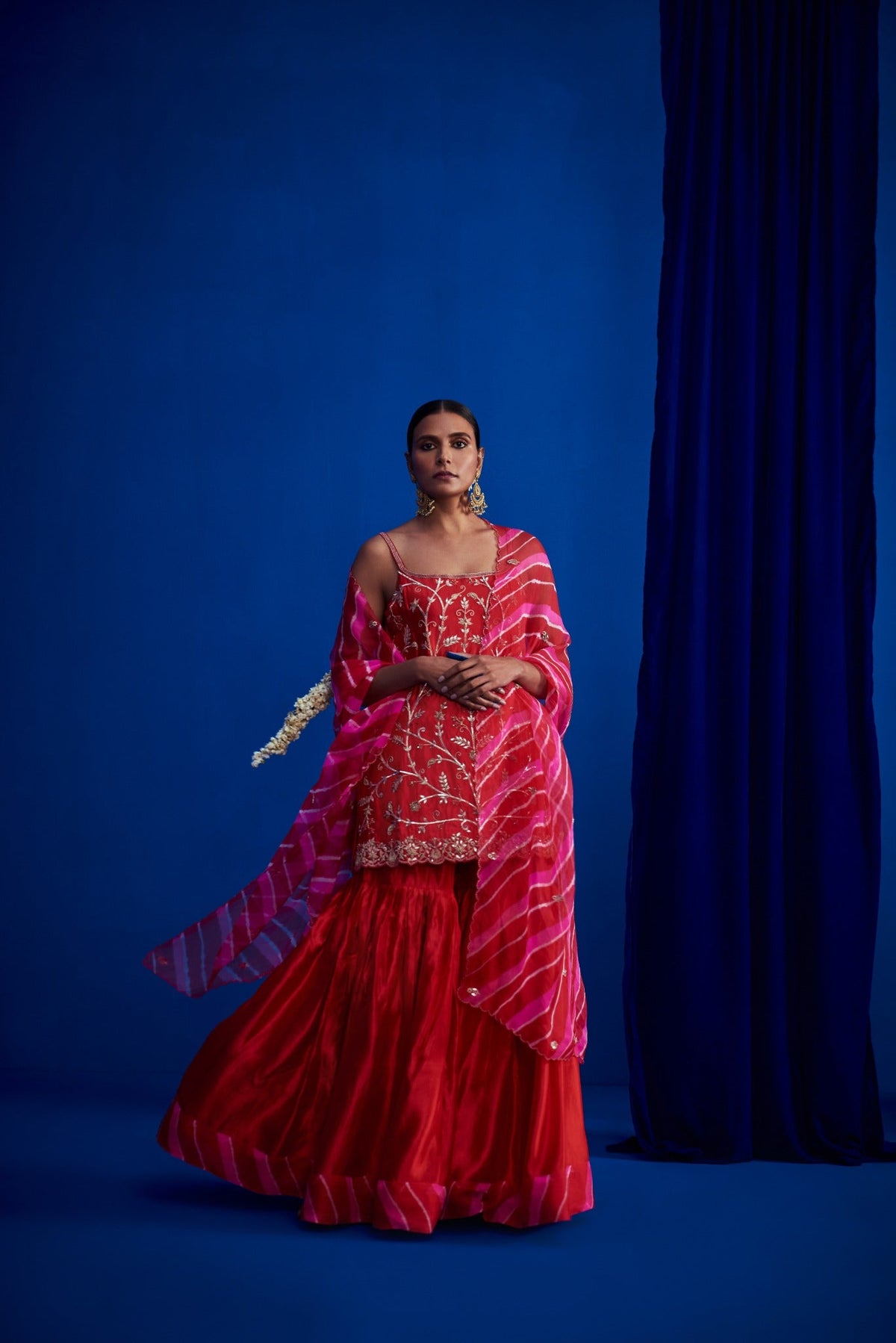 Sharara Set With Heavily Embroidered Spaghetti Kurta