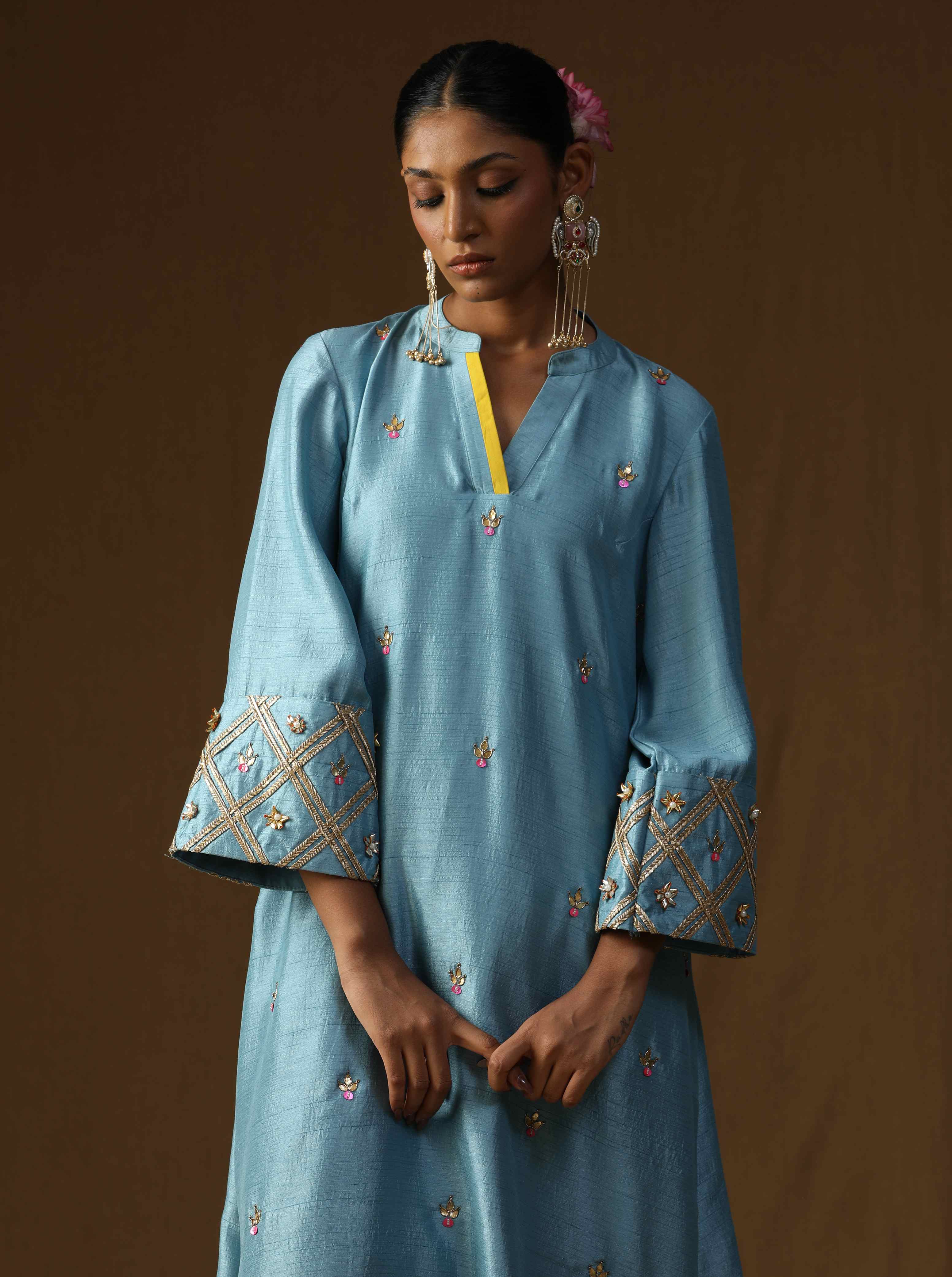 Chitra � Komal Firozi Embroidered Suit Set