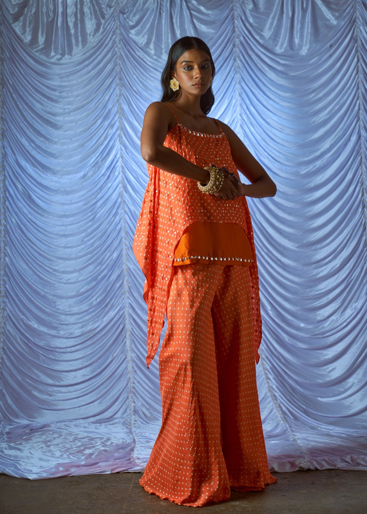 Spaghetti Bandhni sharara sets