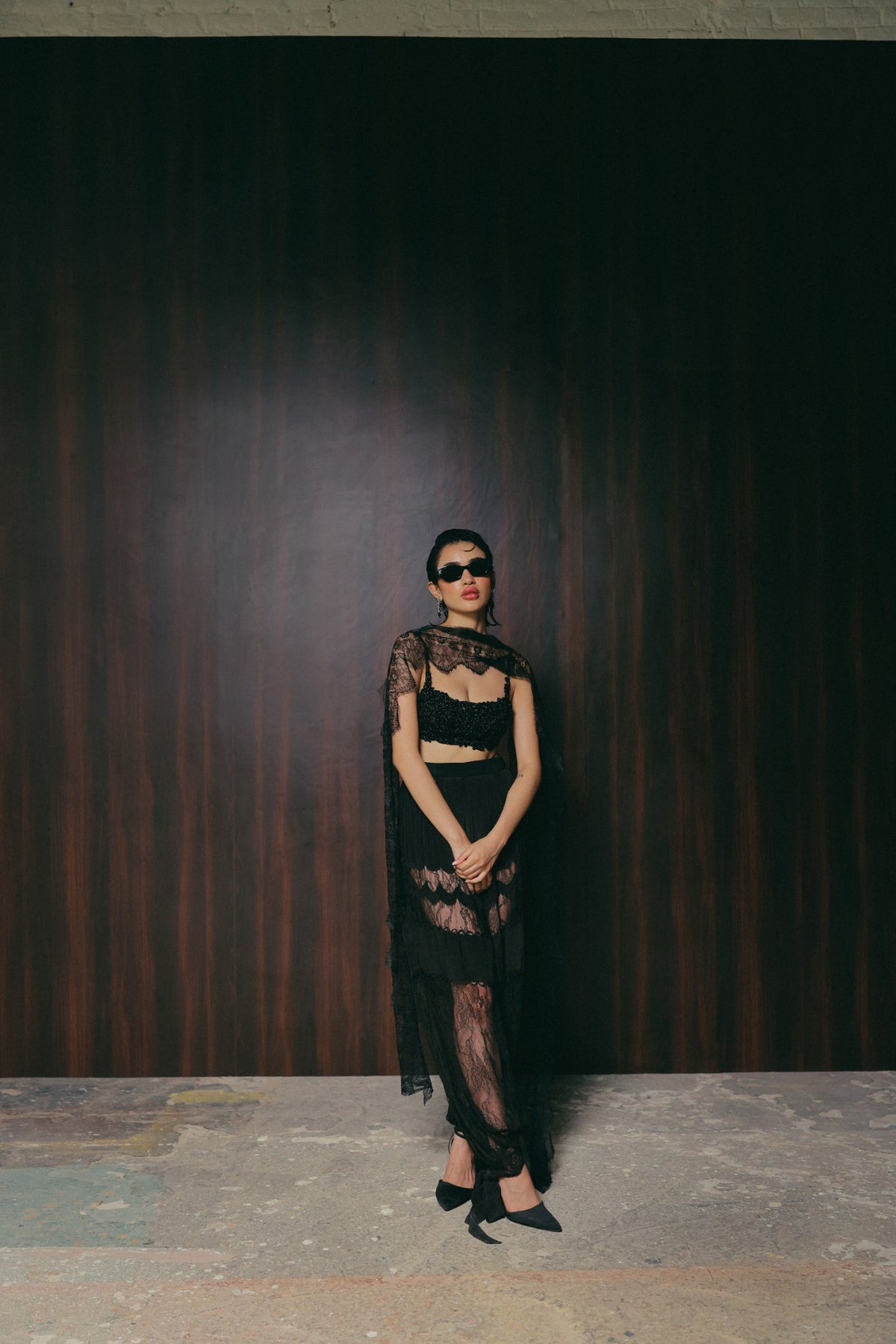 Cutdana Bead Embroidery, Soft Tulle & Silk with Corded Lace, Pant Set, Blouse Silhouette