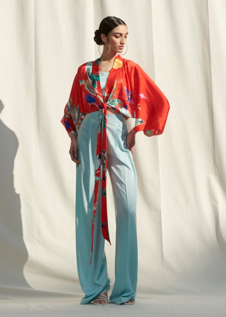 Tropical Kaftan Top & Pants Set