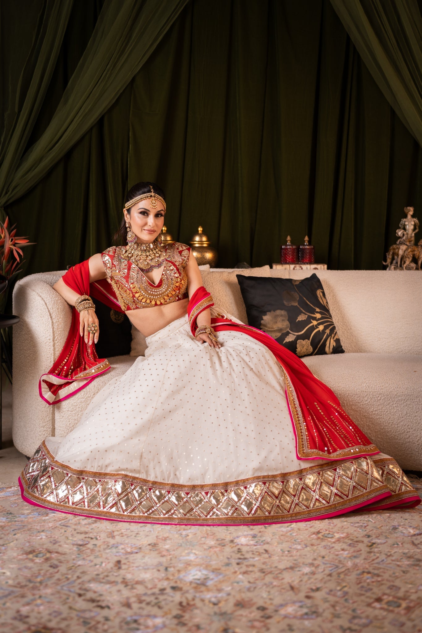 Bridal Ivory Lehenga Set
