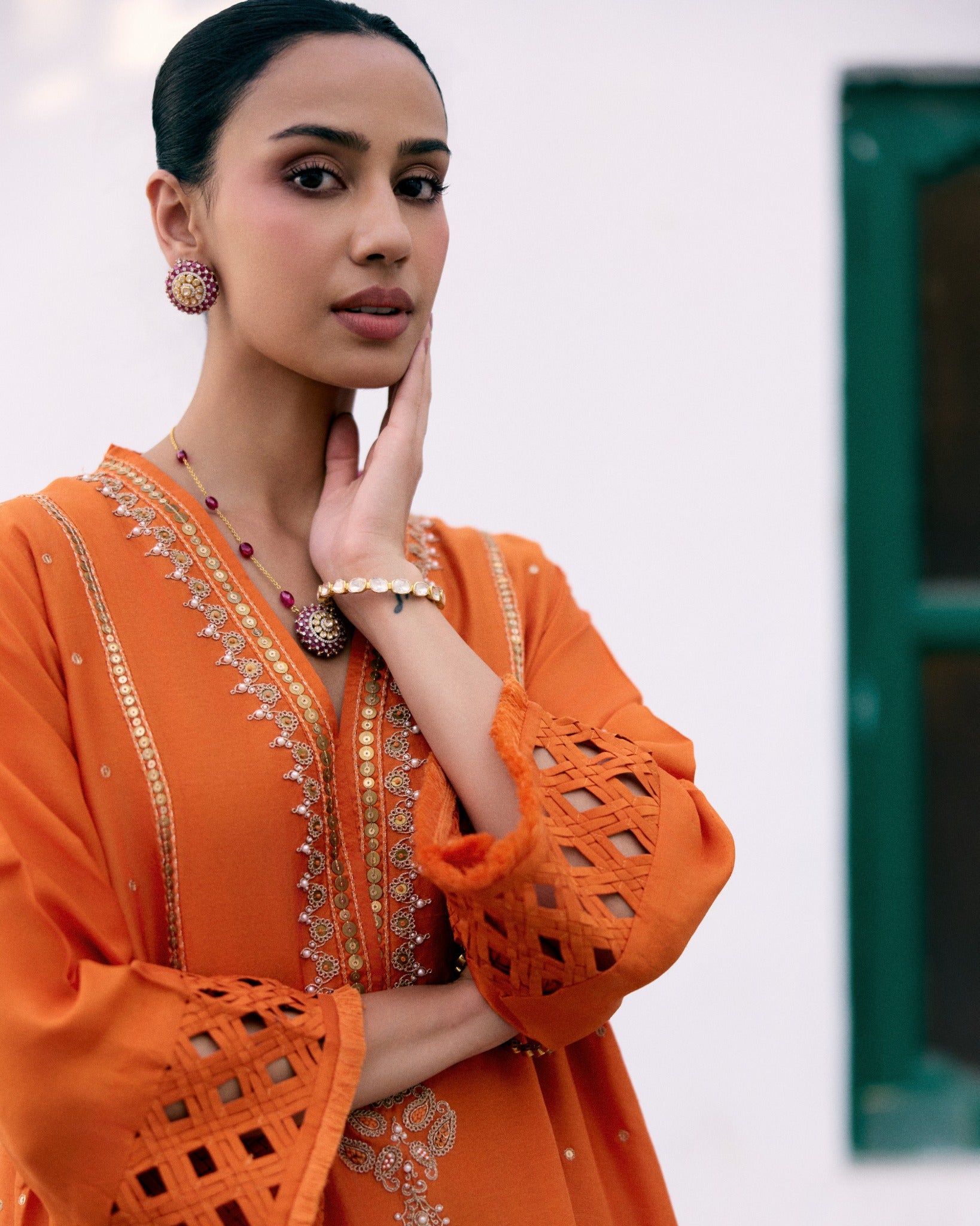 Saffron Choga Set