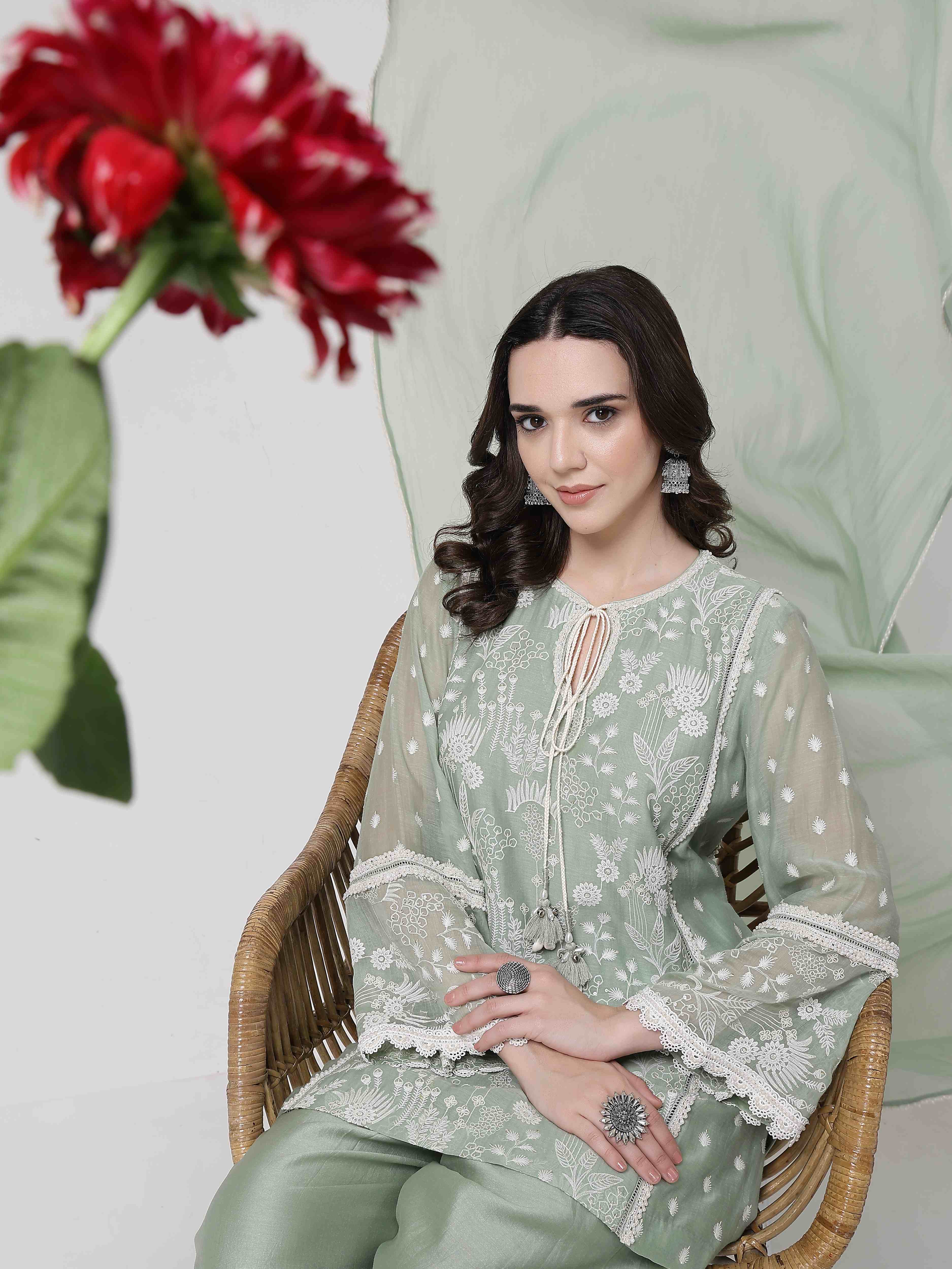 Sage Green Lace Set