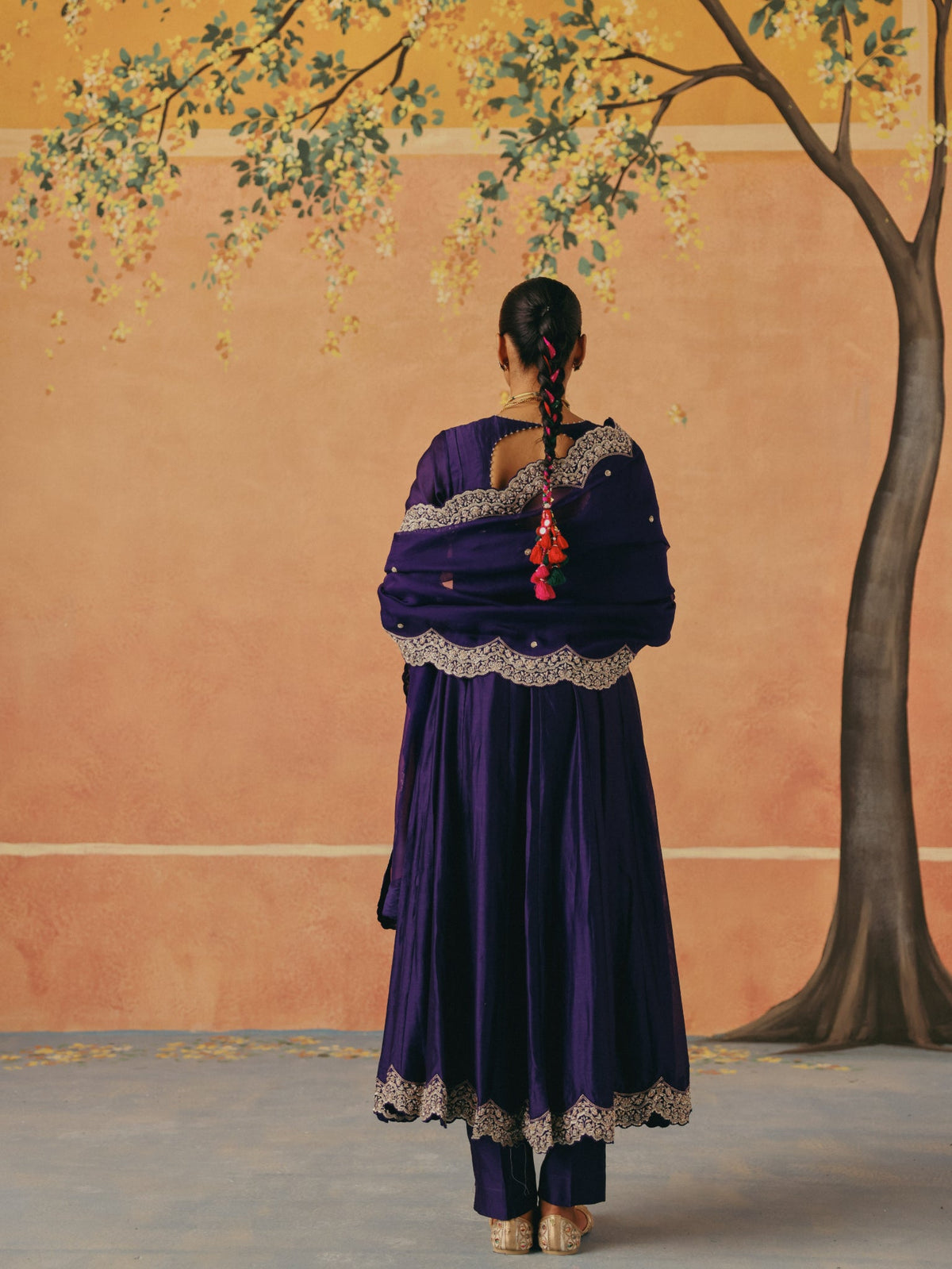 Purple Jhoom Anarkali