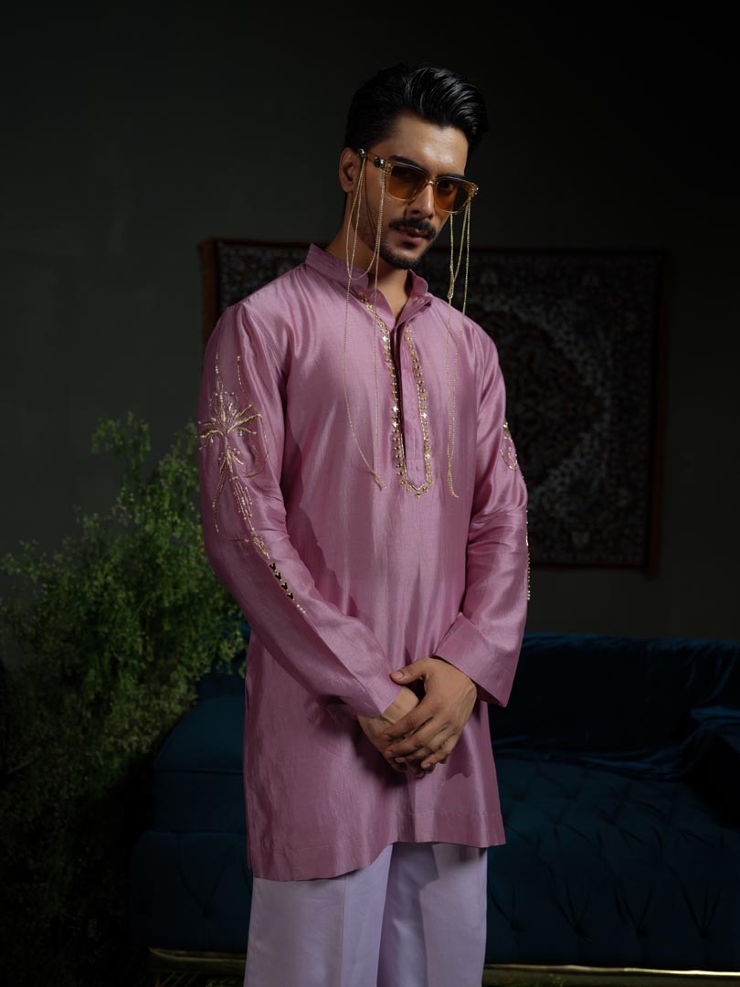 Purple Petal Kurta Set