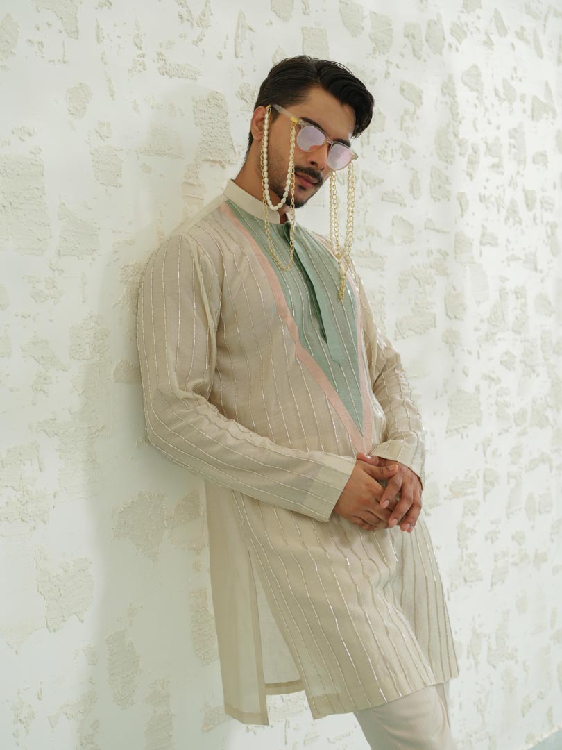 Patch Stripes kurta set