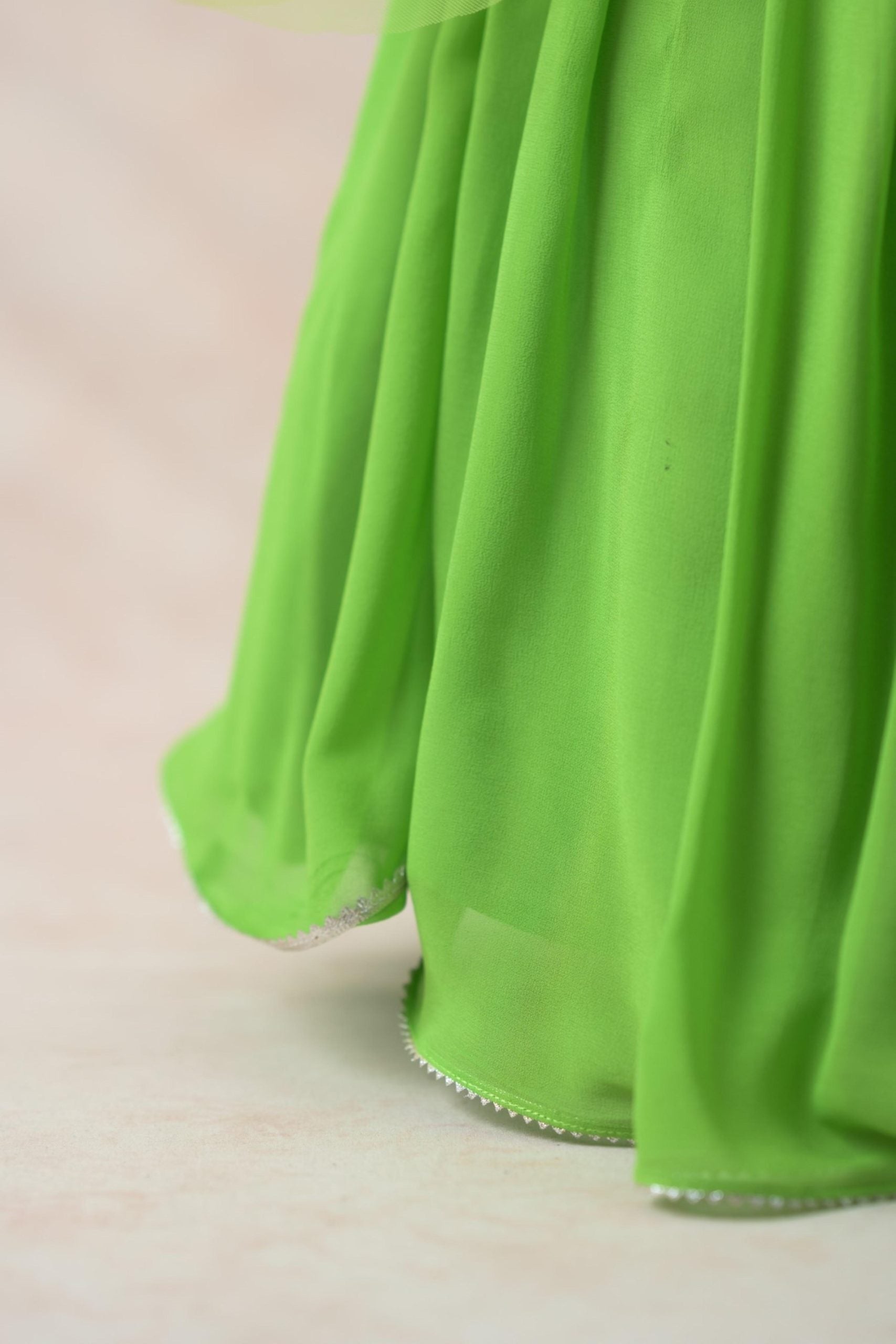 Ombre silk lehenga set