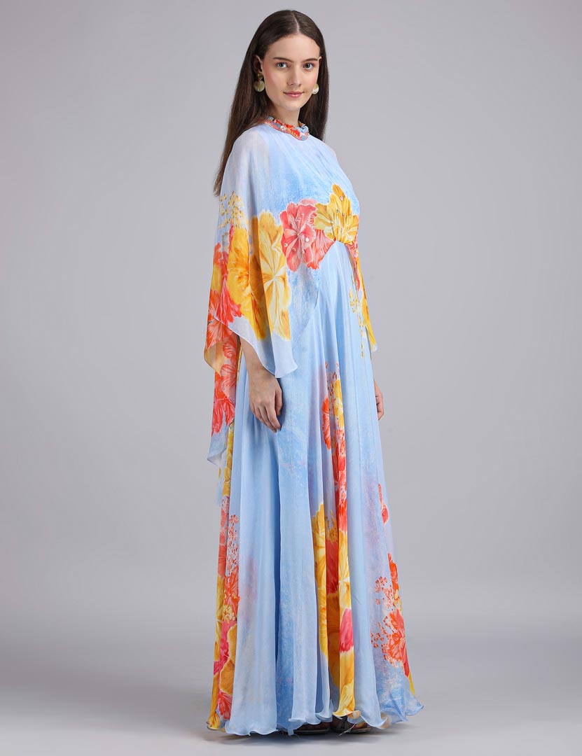 Petals Below Drape Jesery Dress