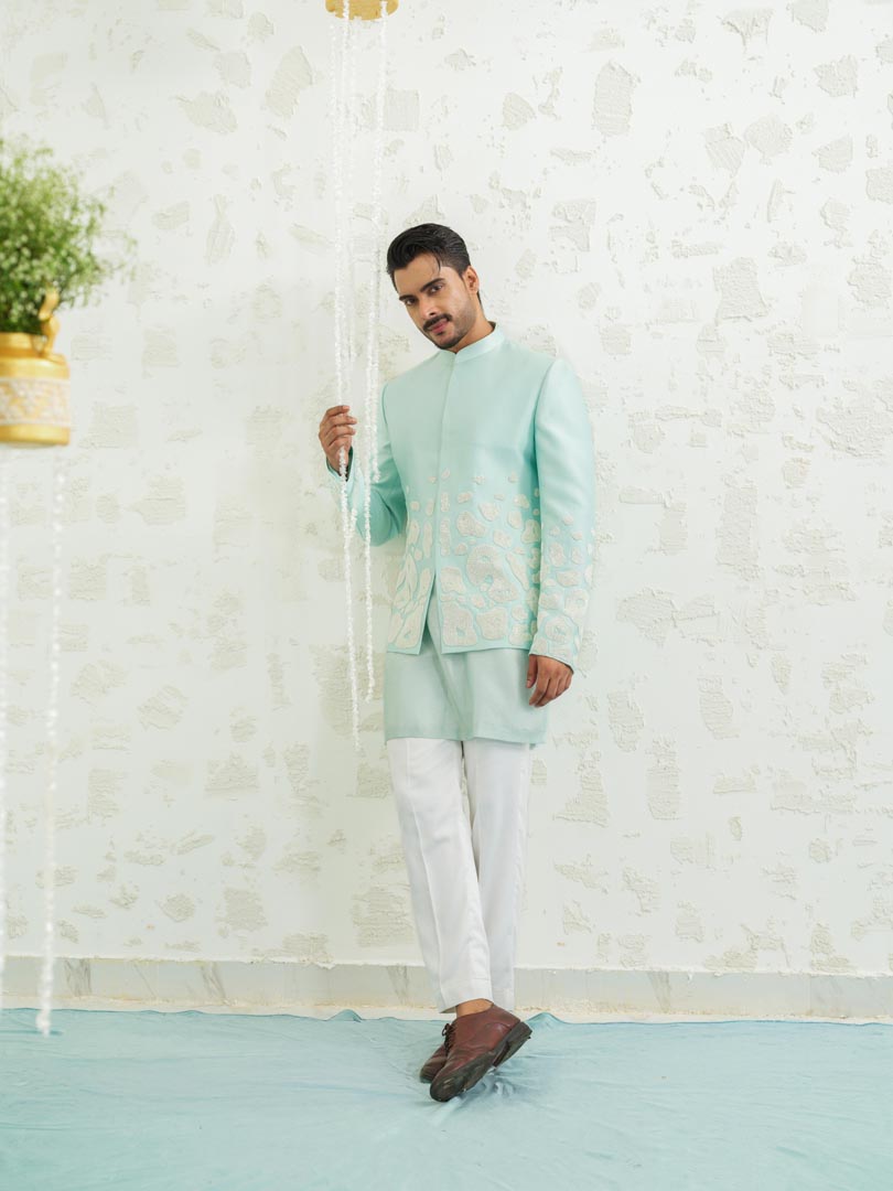 Amoeba Blue Jodhpuri set