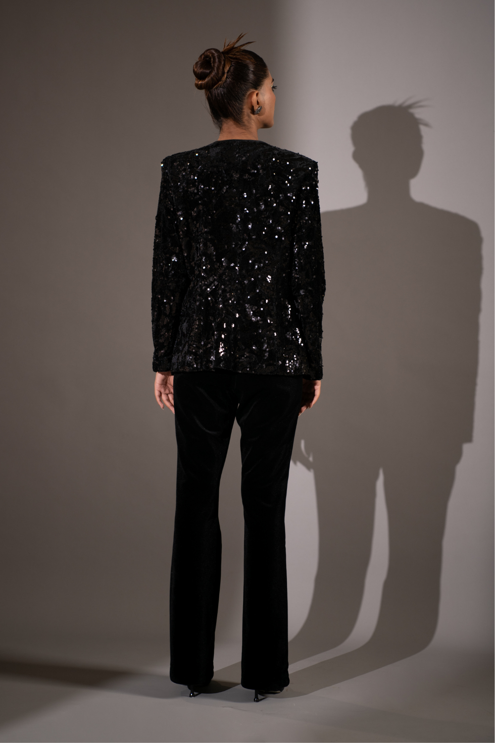 Sequined Silk Eden Pants - Luxury Designer Evening Wear Trousers