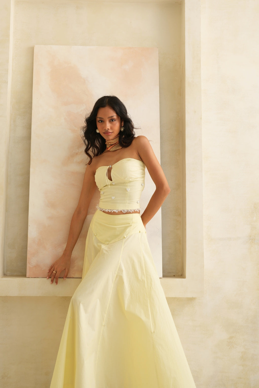Pastel Yellow Maxi Skirt - Elegant Summer Wedding & Occasion Wear