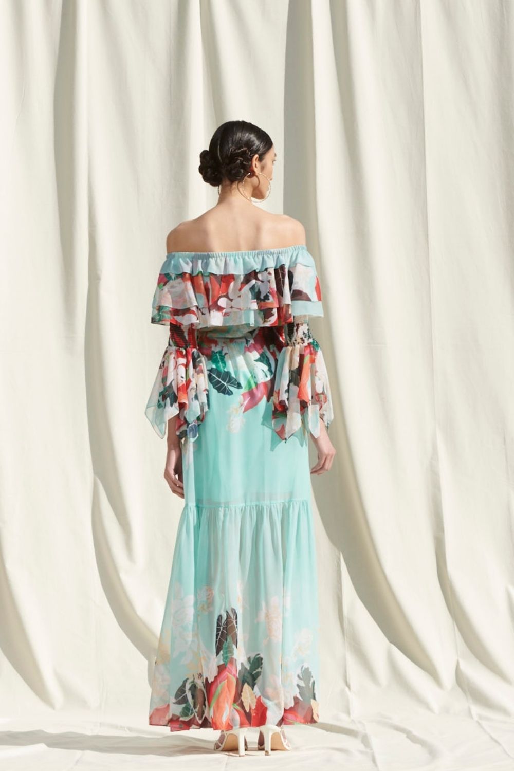 Off Shoulder Smocking Dress