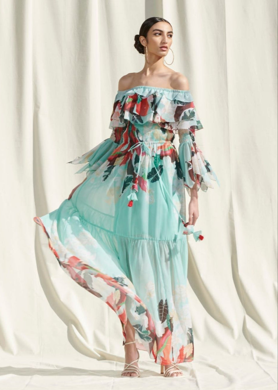 Off Shoulder Smocking Dress