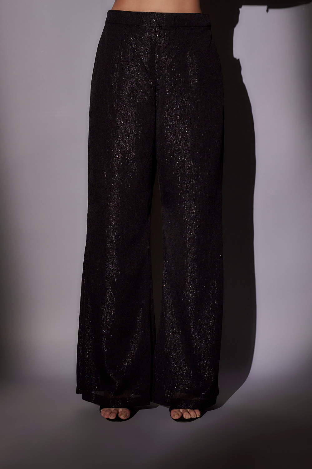 Emily Black Lurex Co-ord Set - Embroidered Party Wear Ensemble