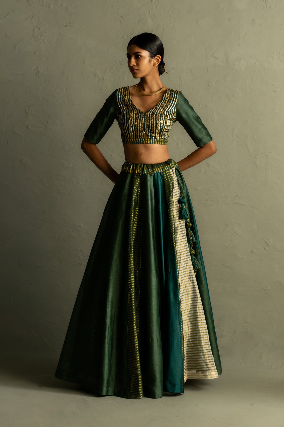 Ojas Emerald Lehenga Set