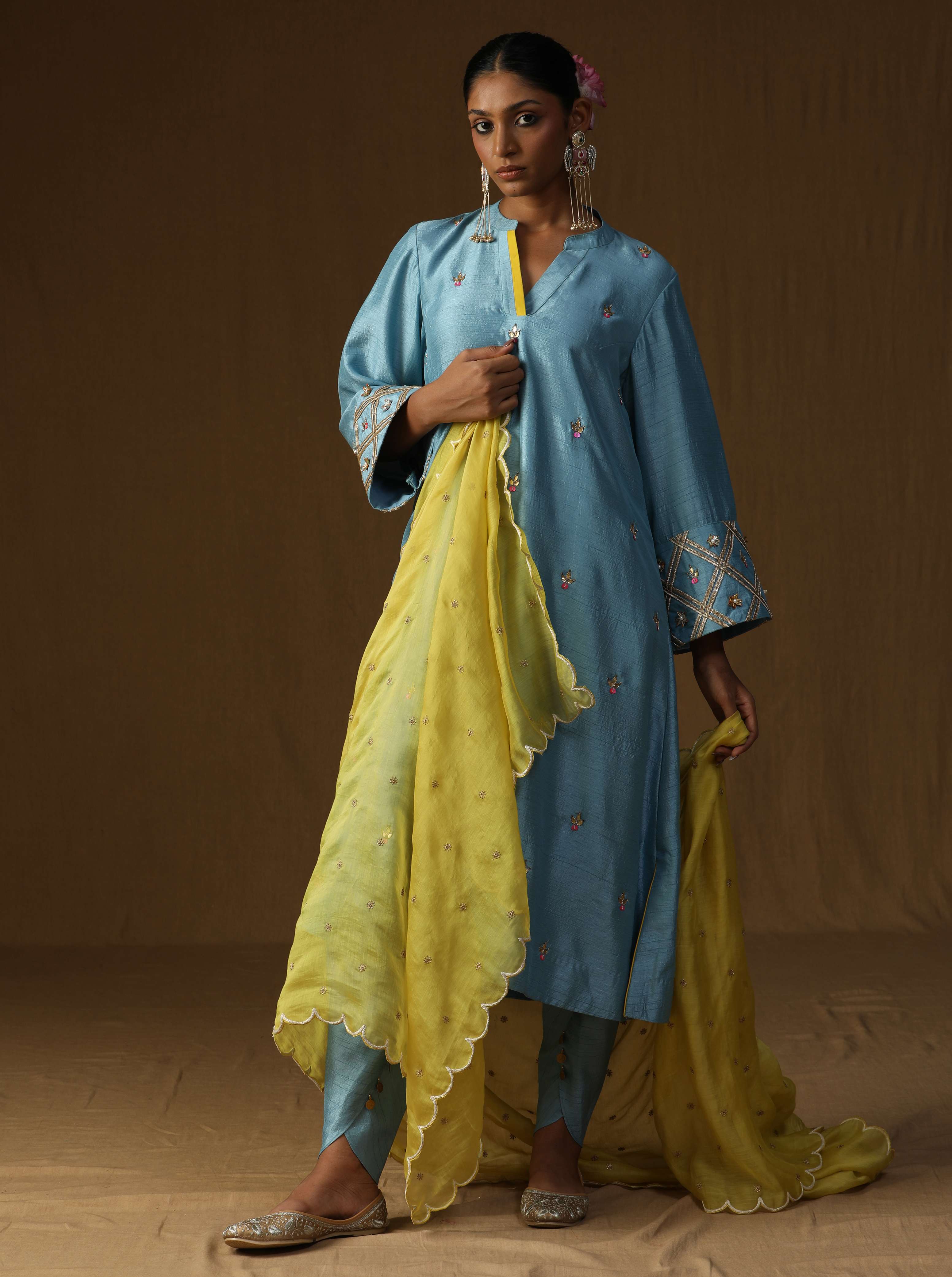 Chitra � Komal Firozi Embroidered Suit Set
