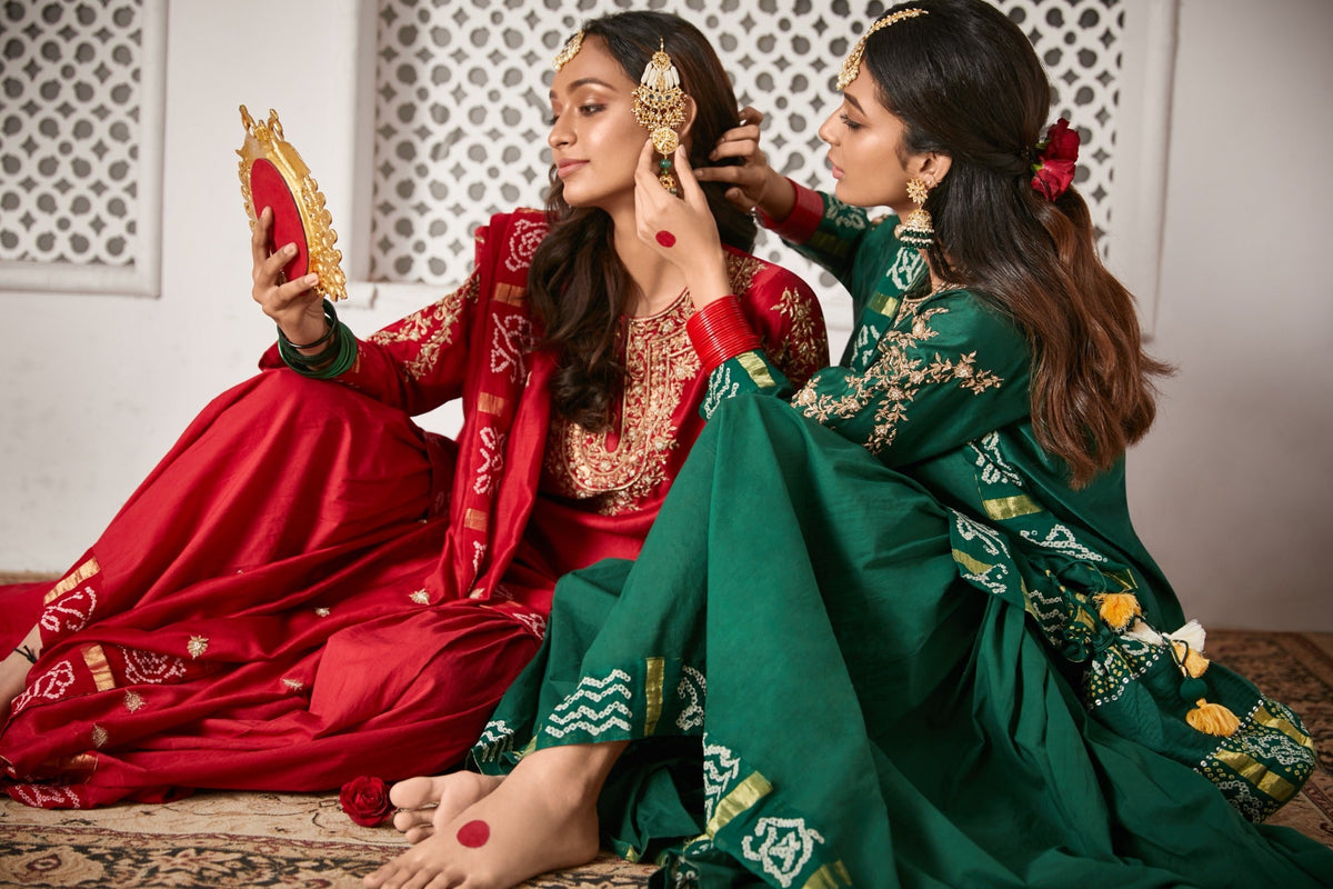 SAAZ Gharchola Gharara set