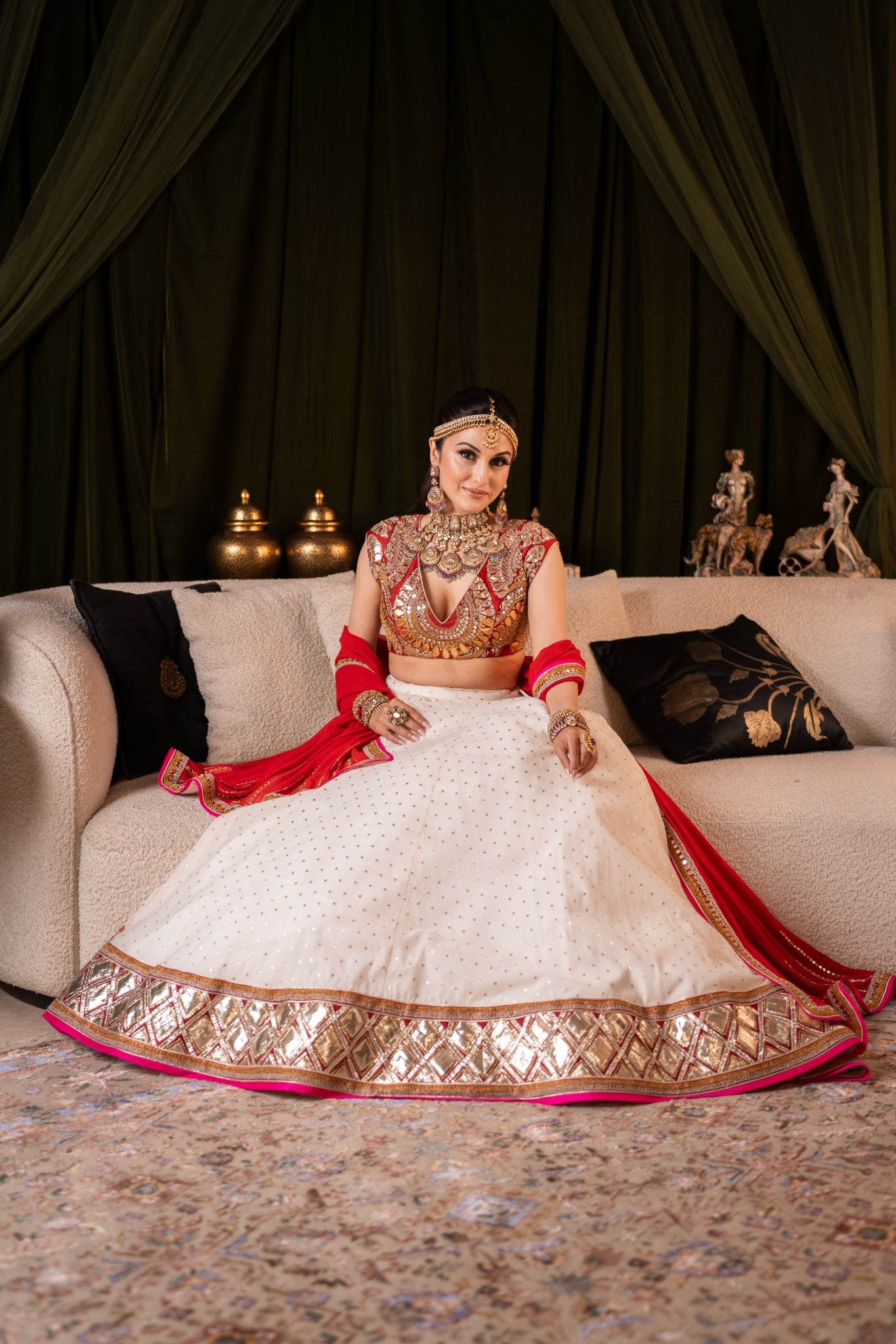 Bridal Ivory Lehenga Set