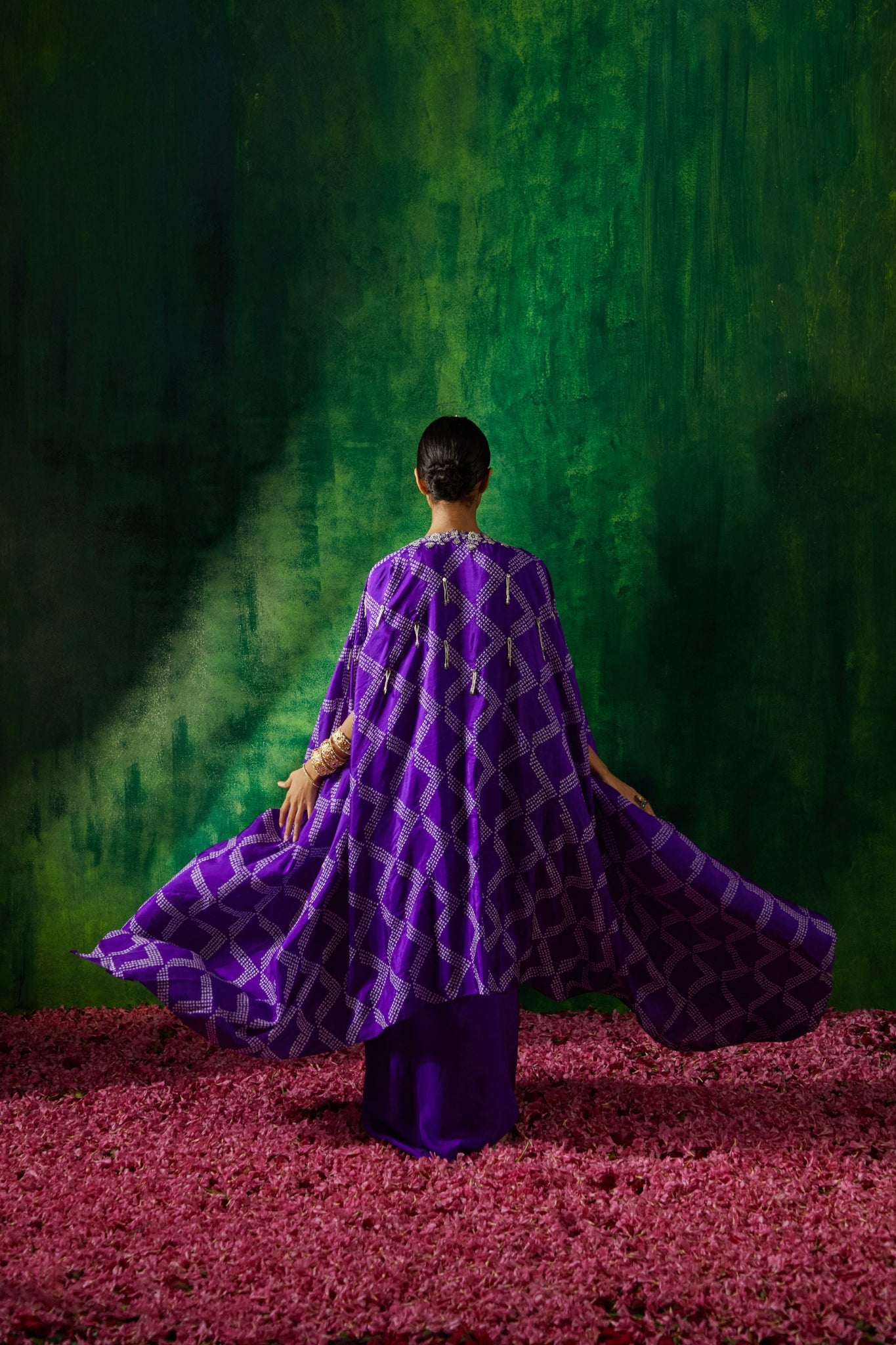 Rimjhim bandhni Cape Set