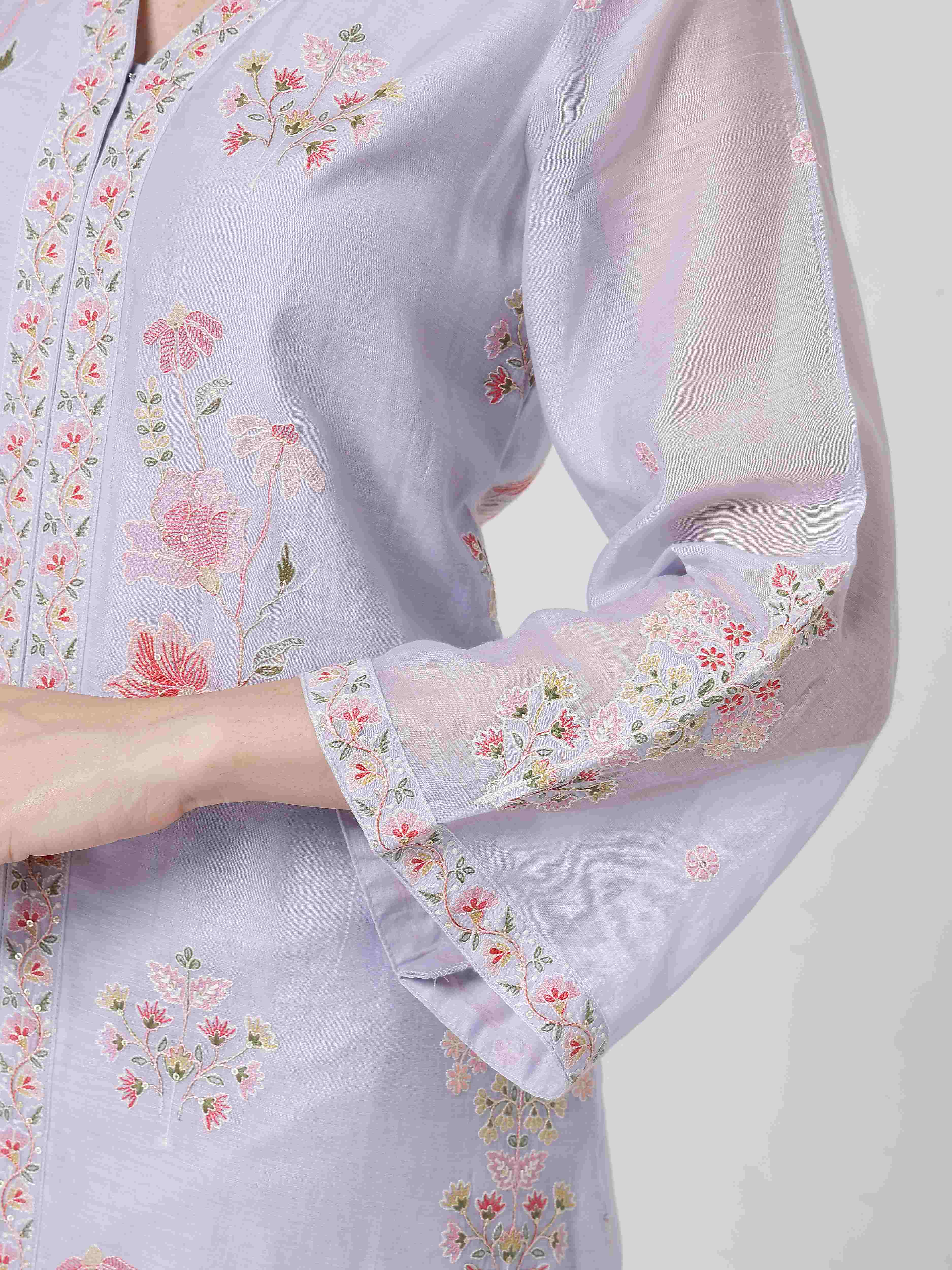 Mauve A-line Suit Set
