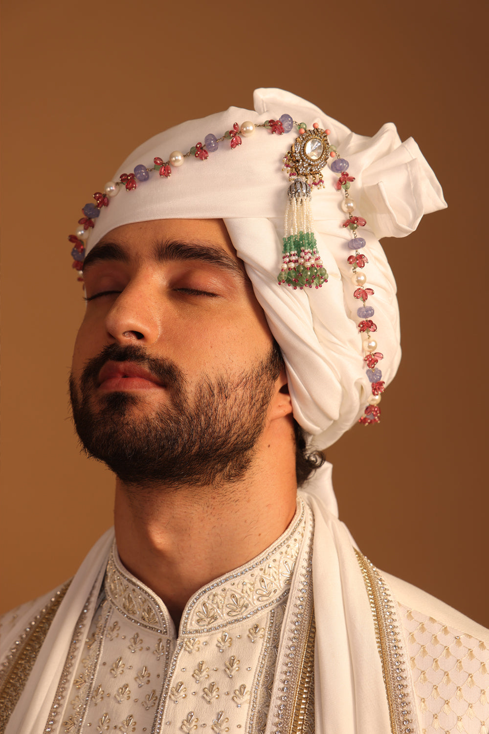 Gardernia White Sherwani