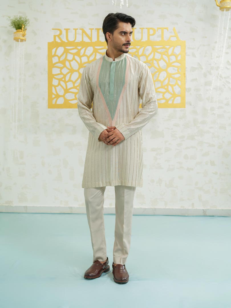 Patch Stripes kurta set