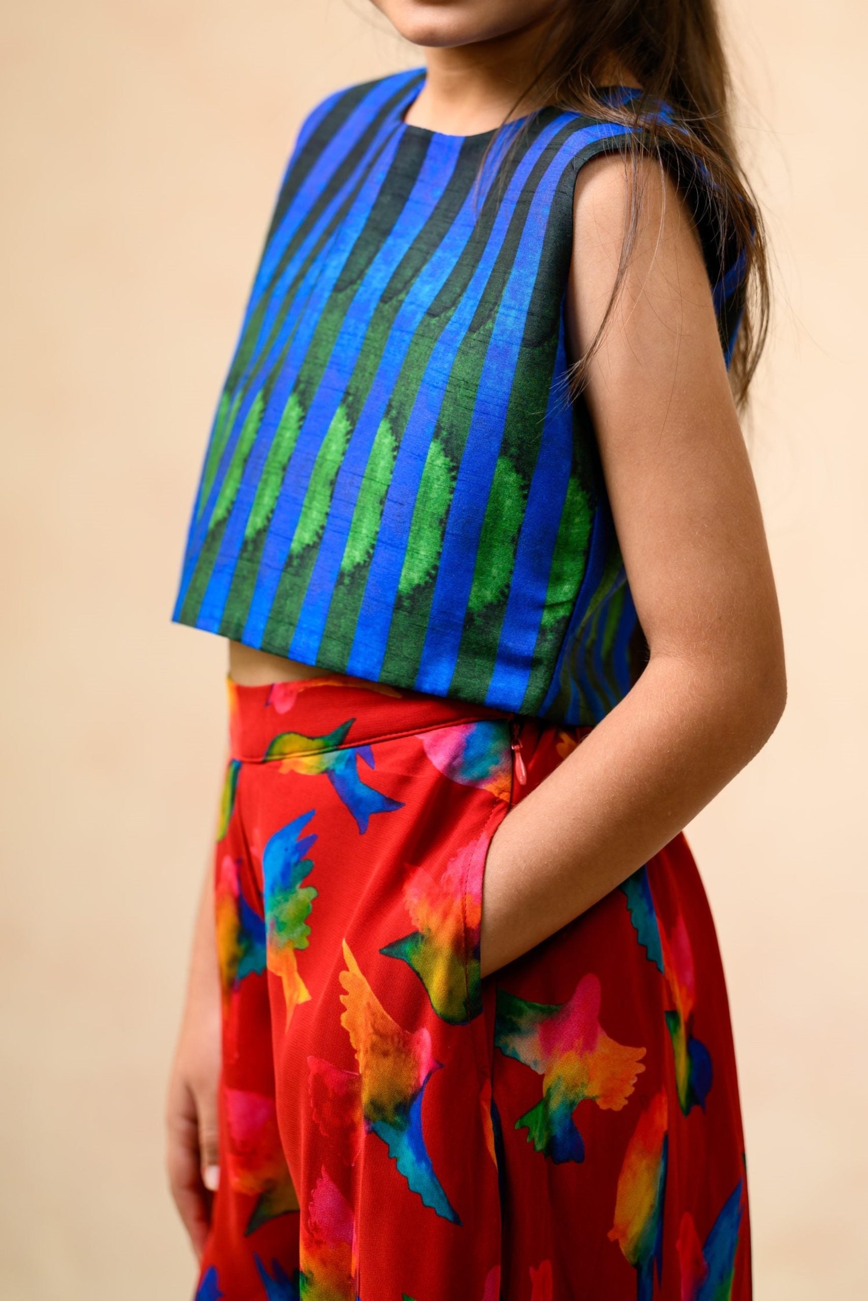 Flared sharara with top, dupatta