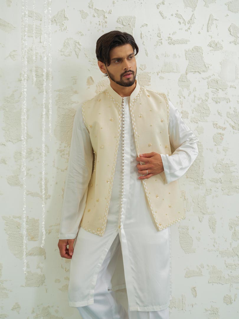 Cream button Bundi set