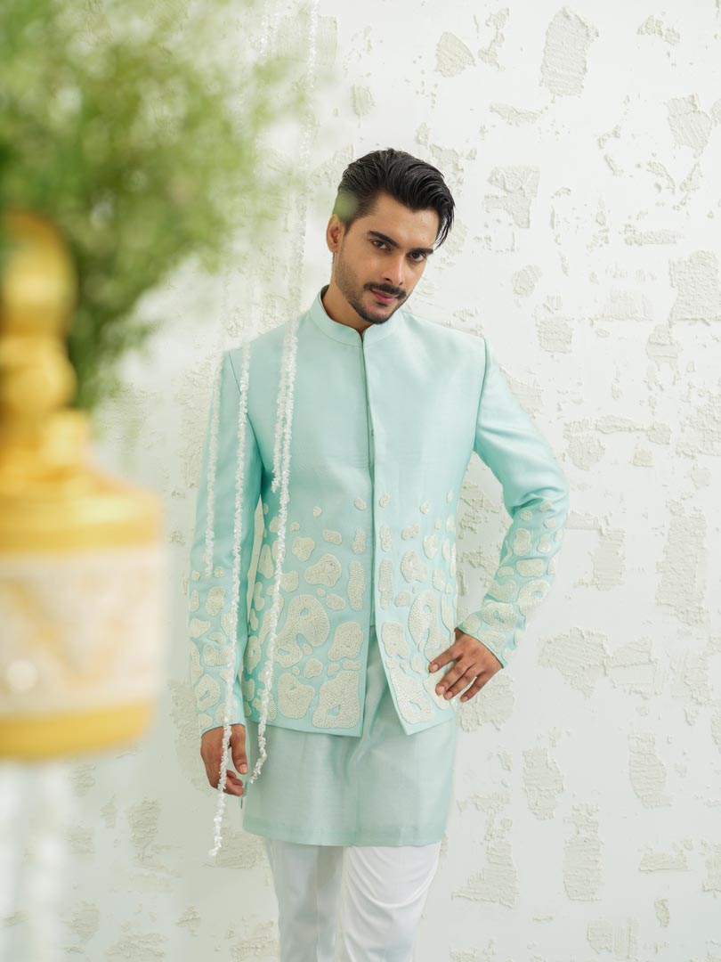 Amoeba Blue Jodhpuri set