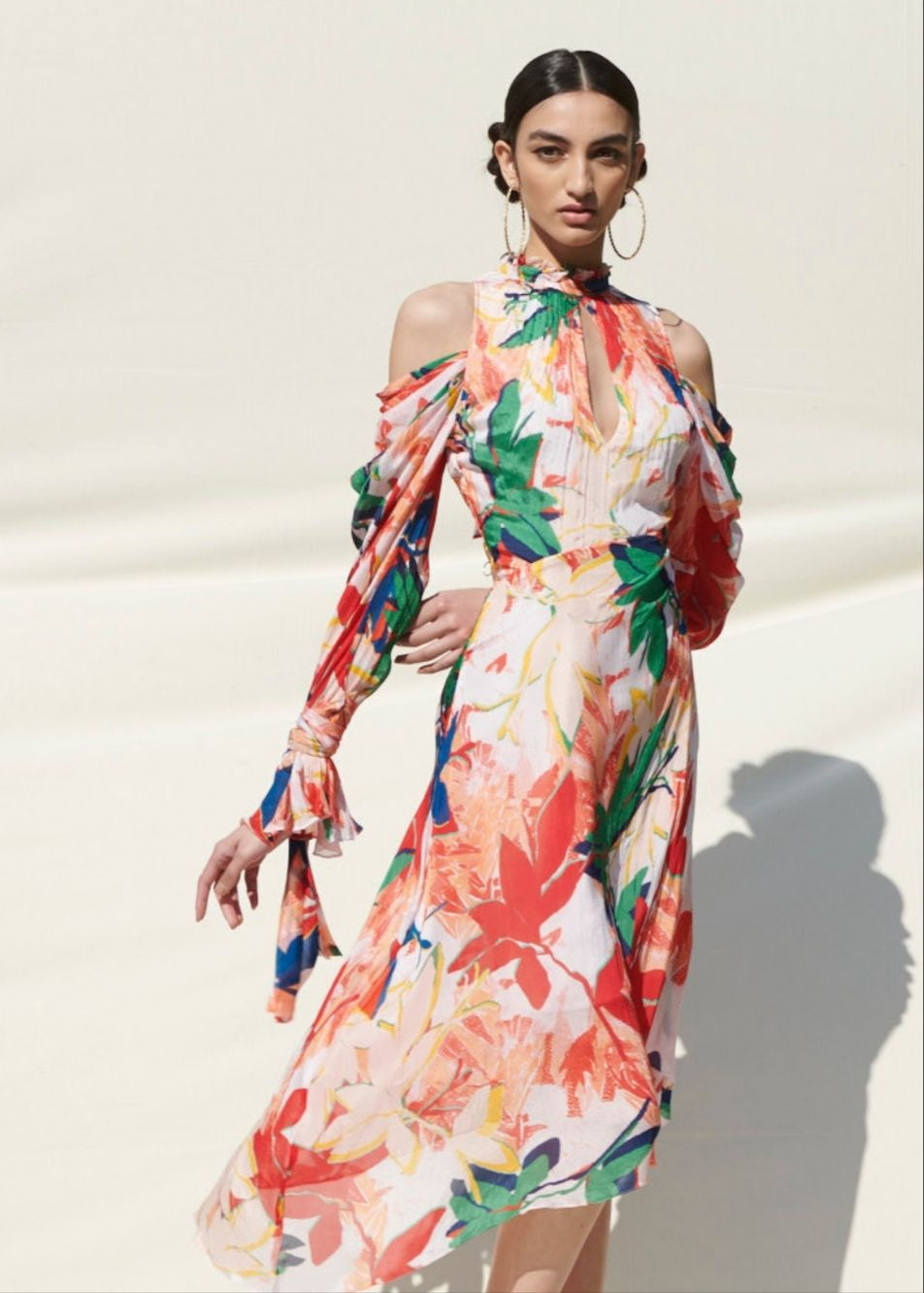 Asymmetrical Tie Up Dress