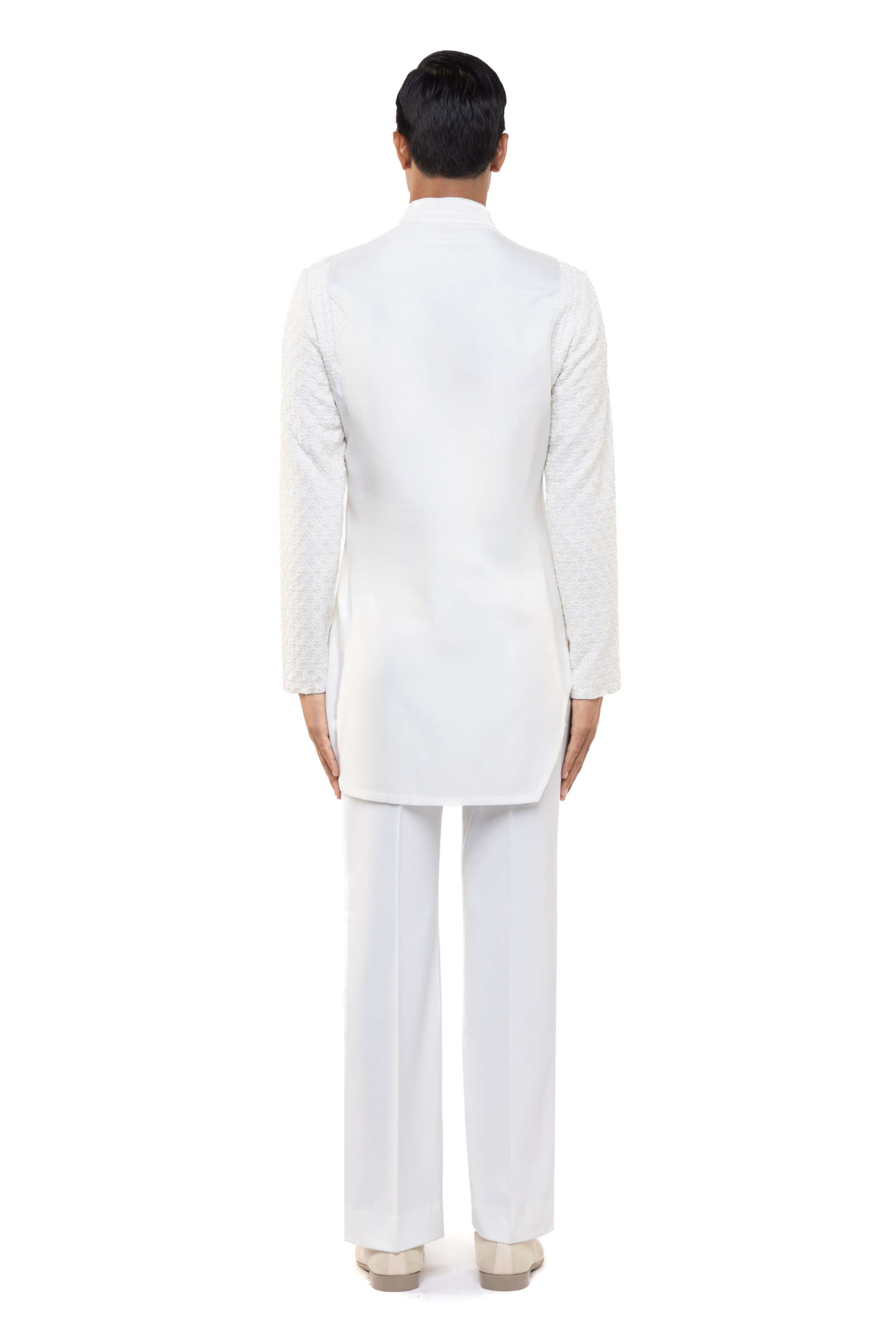 Ivory Silk Deconstructed Kurta Set