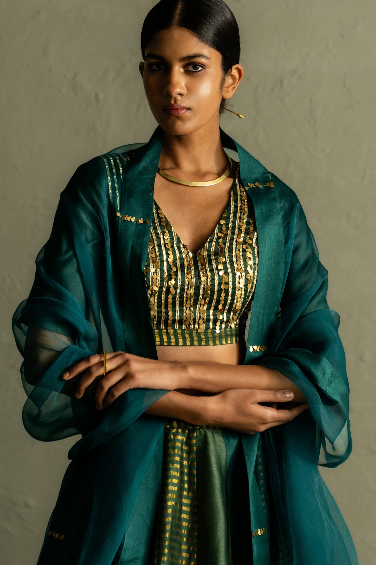 Ojas Emerald Lehenga Set