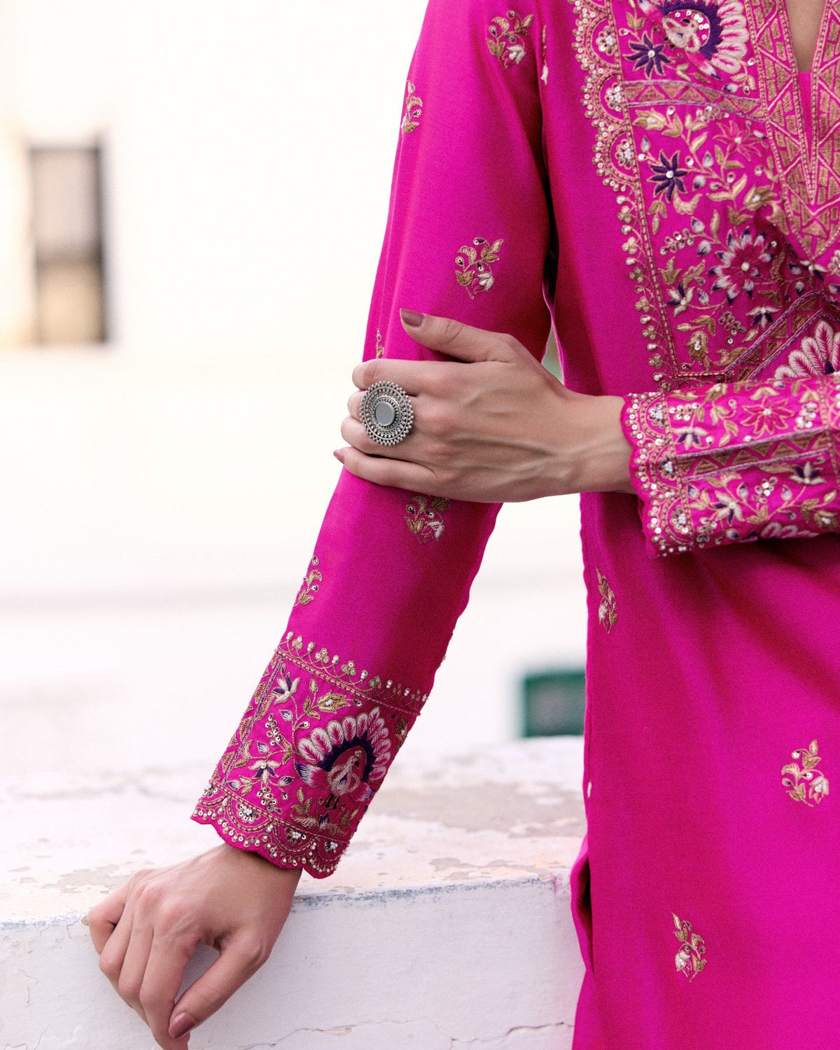 A Peacock in Bloom Kurta Set