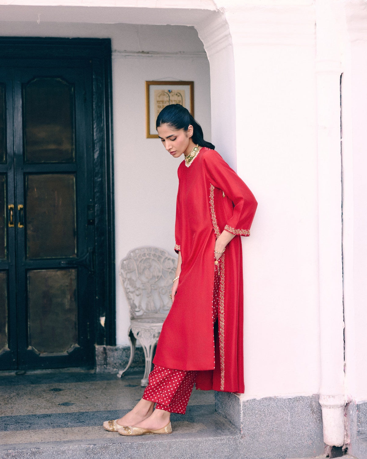 Whispers of Bandhani Kurta Set