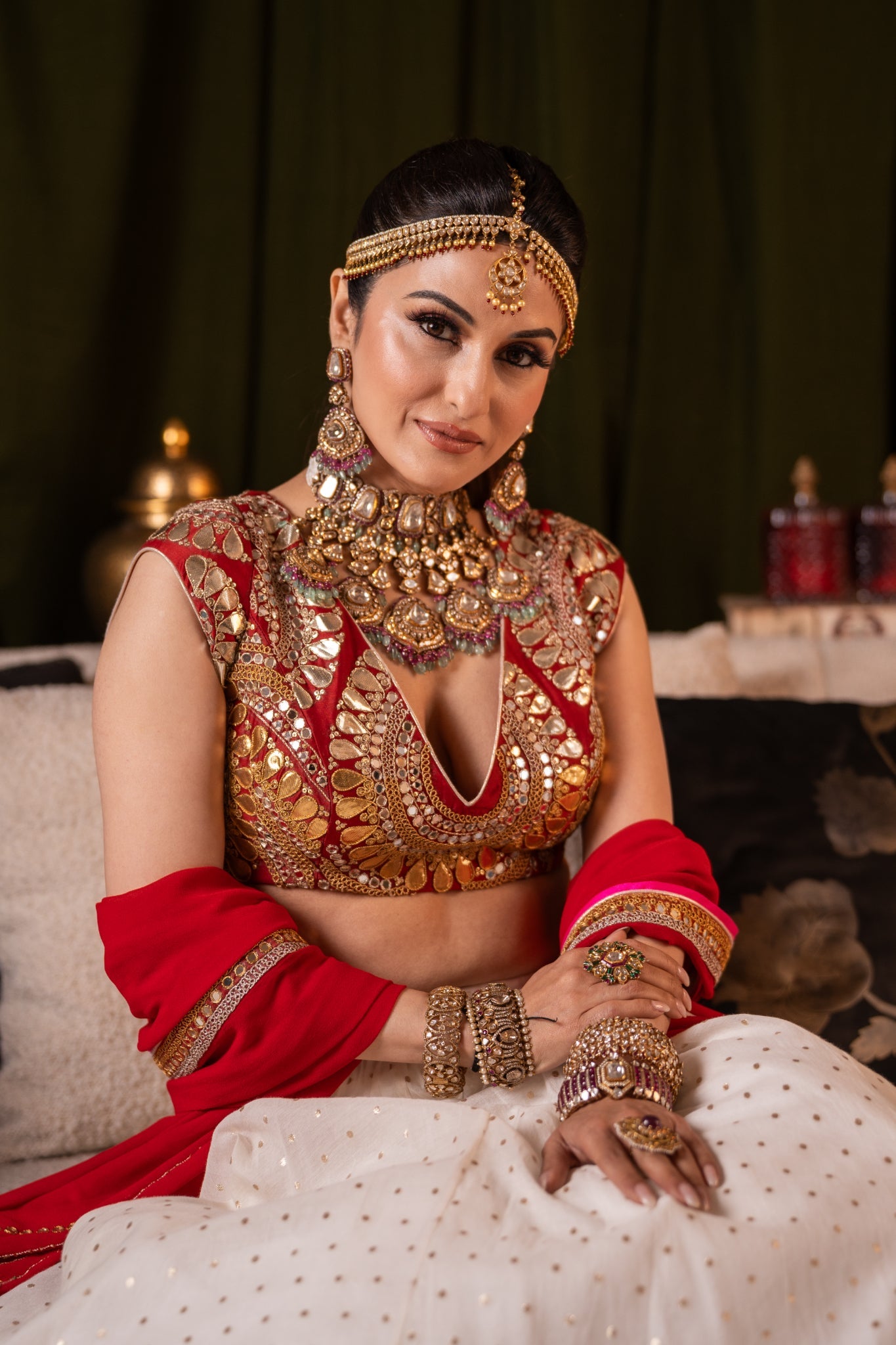 Bridal Ivory Lehenga Set