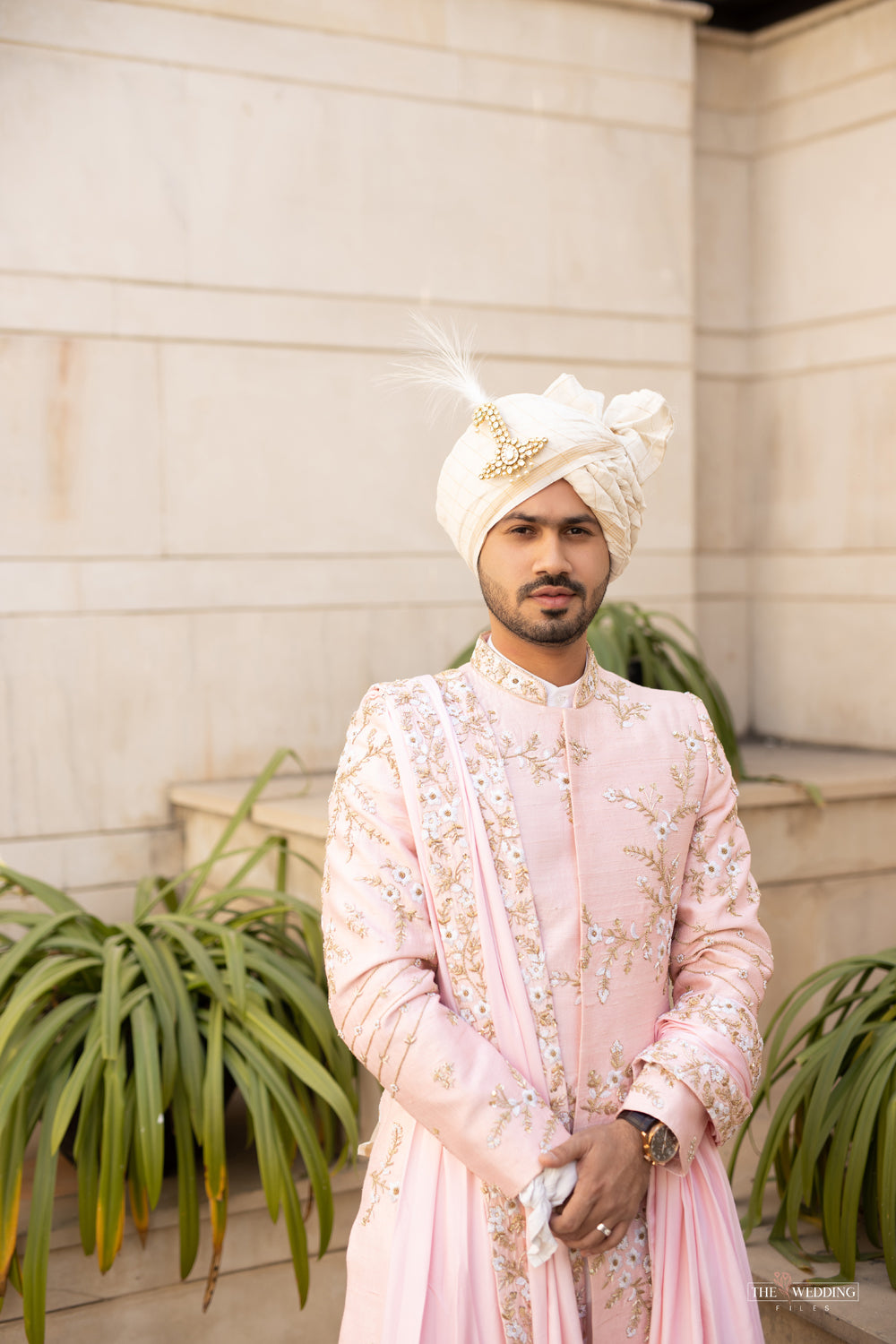 Cherry Blossom Sherwani - Auraya Fashion -  - #tag1# - #tag2# - #tag3# - #tag3#