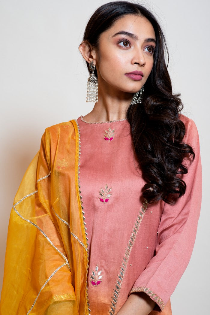 Ombre Gota Sharara Set
