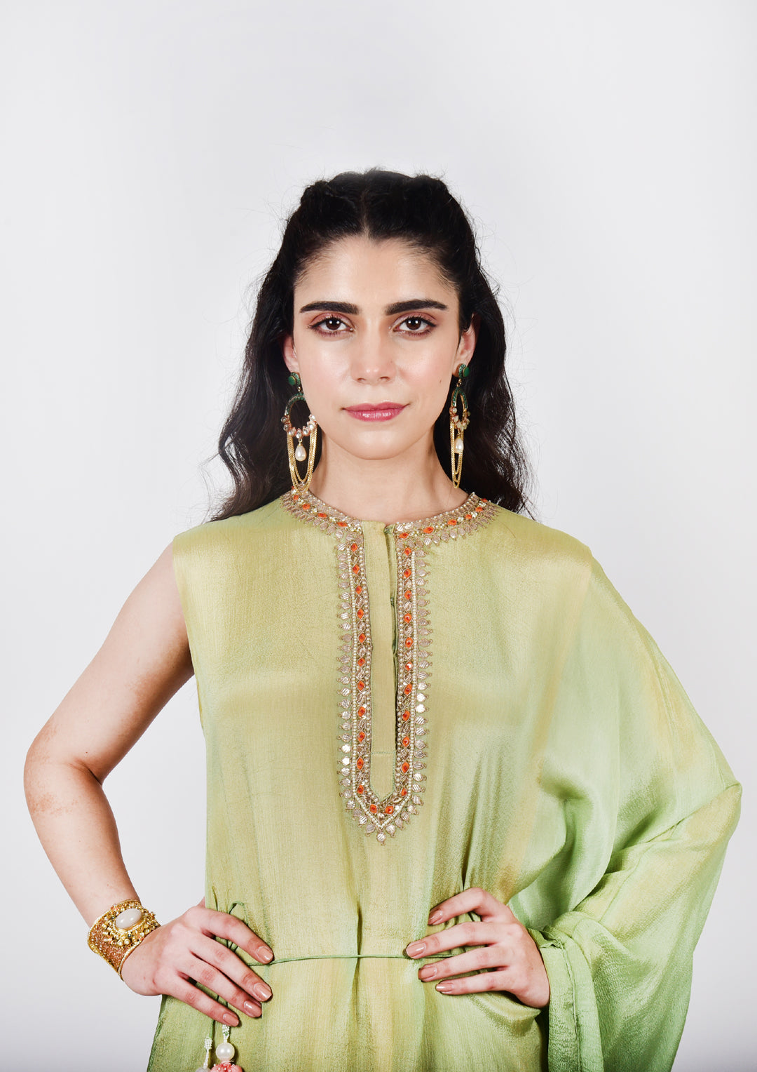 Pista Peach Ombre Kaftan