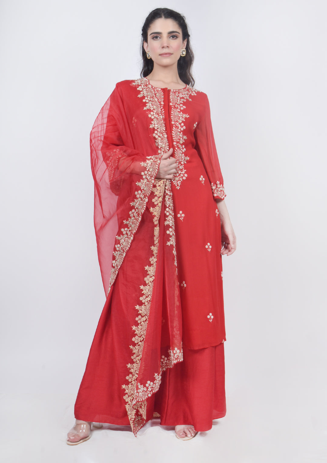 Red Kurta Set