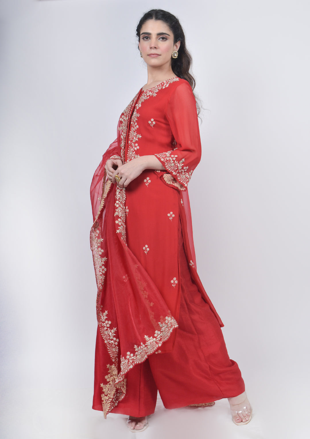 Red Kurta Set