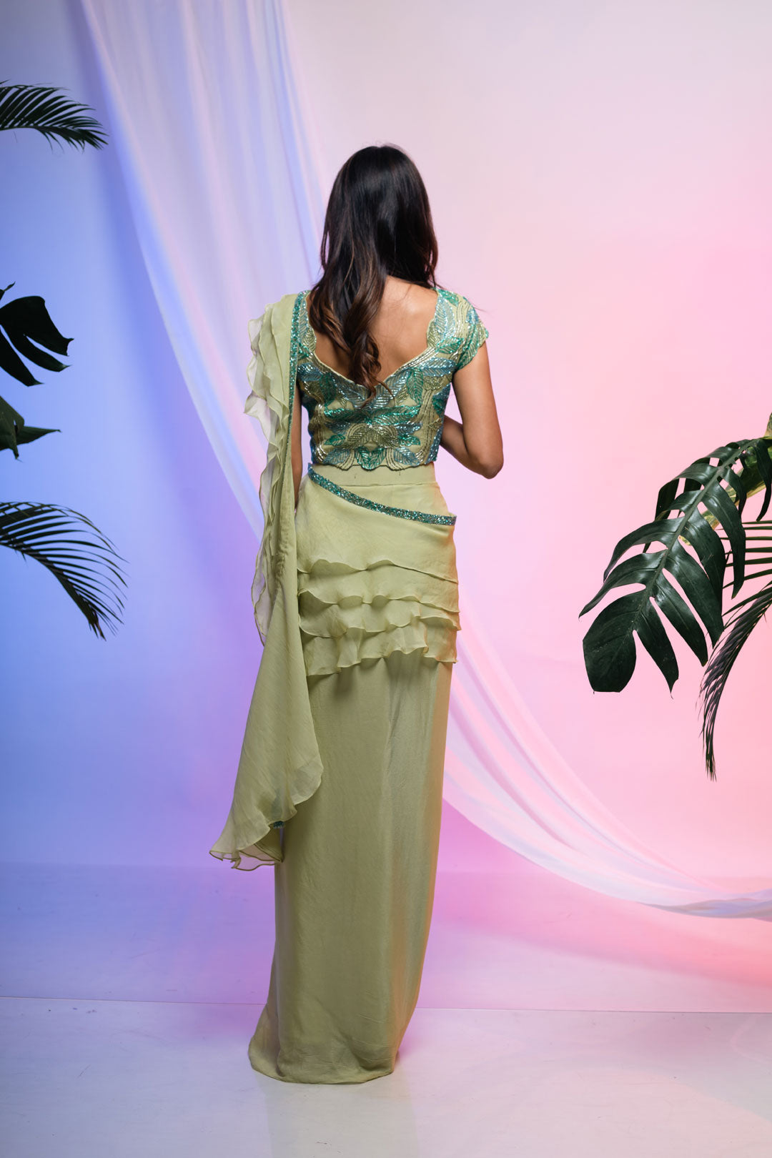 Rosa Draped Saree Set