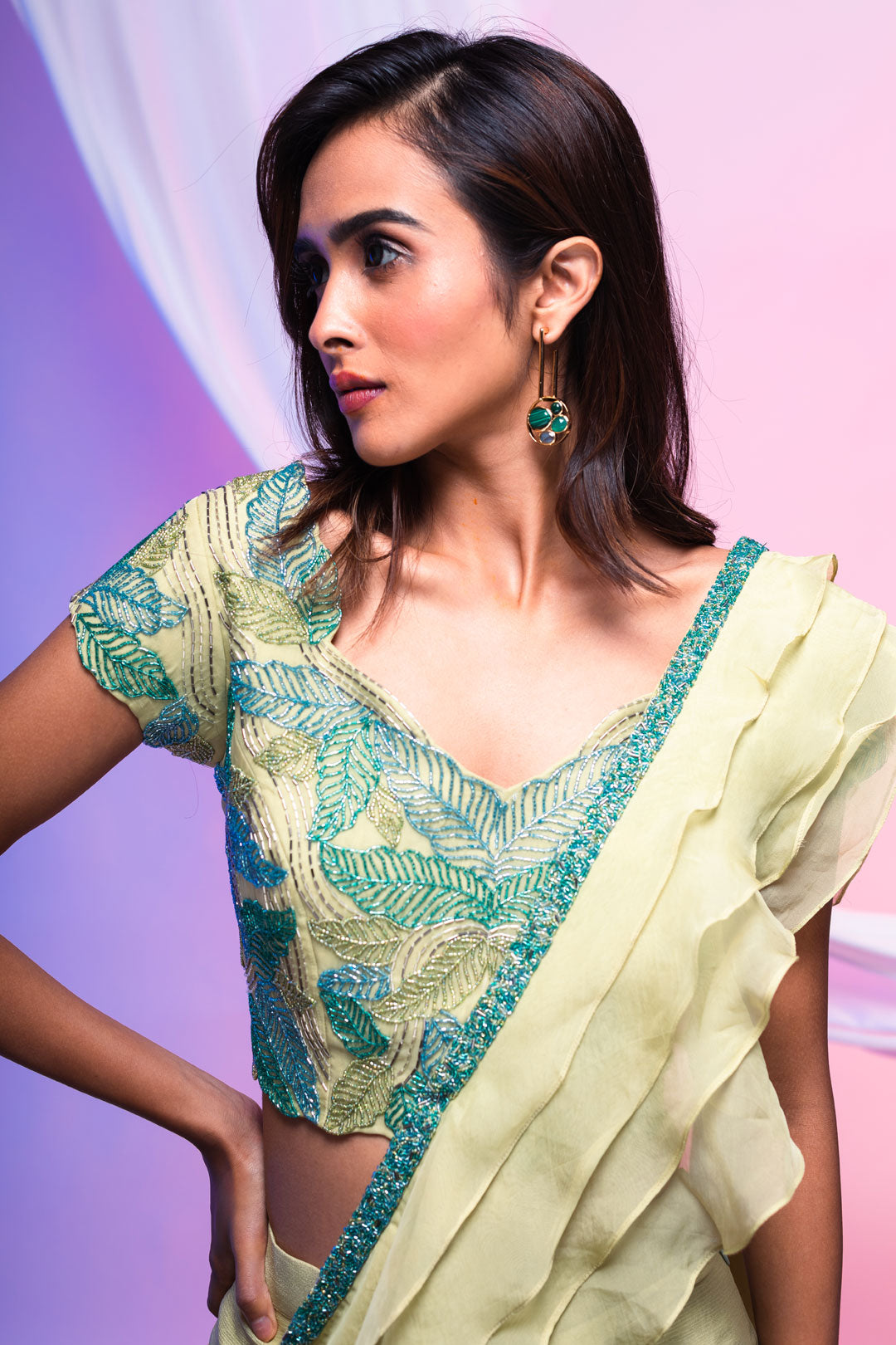 Rosa Draped Saree Set