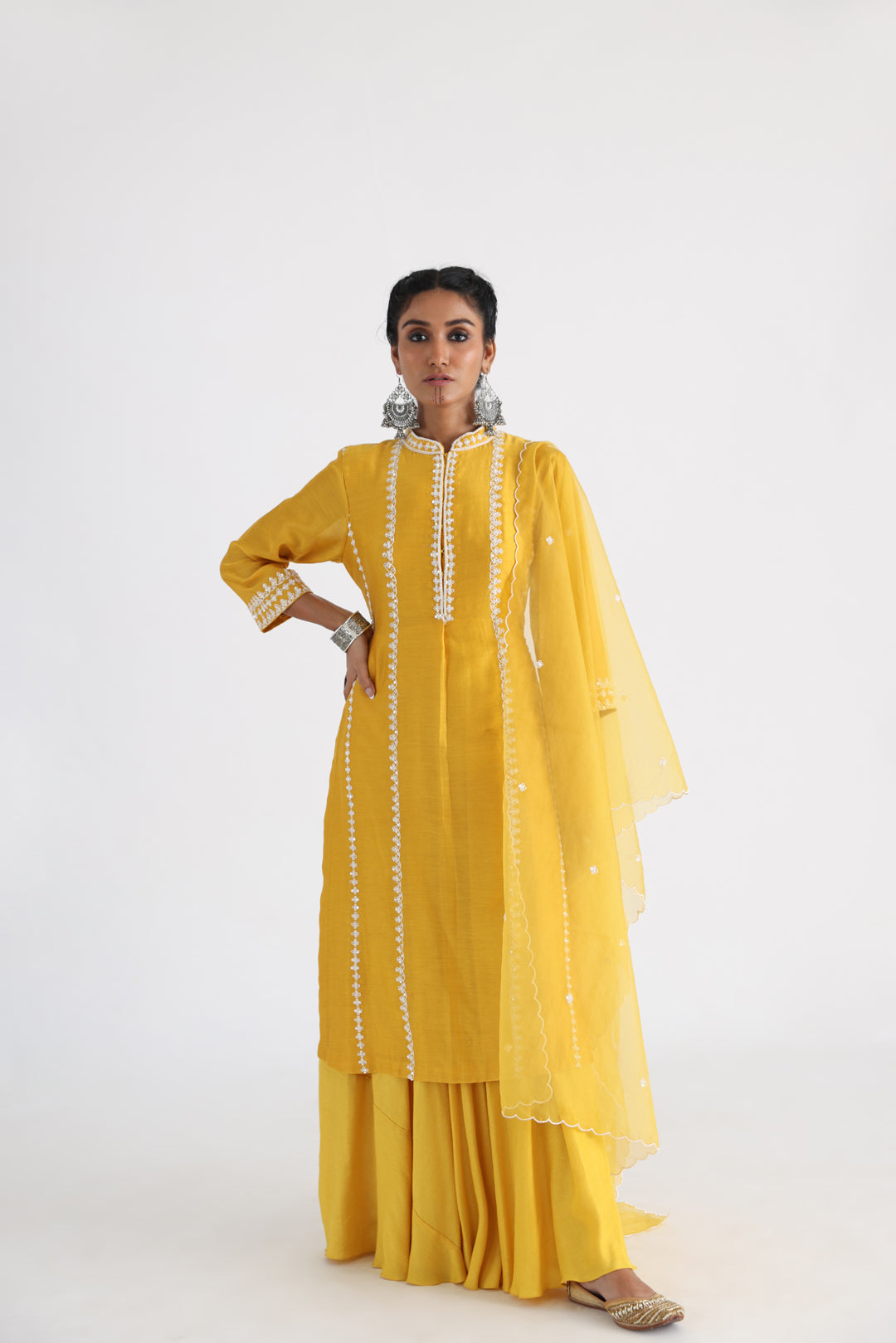 Yellow layered dress