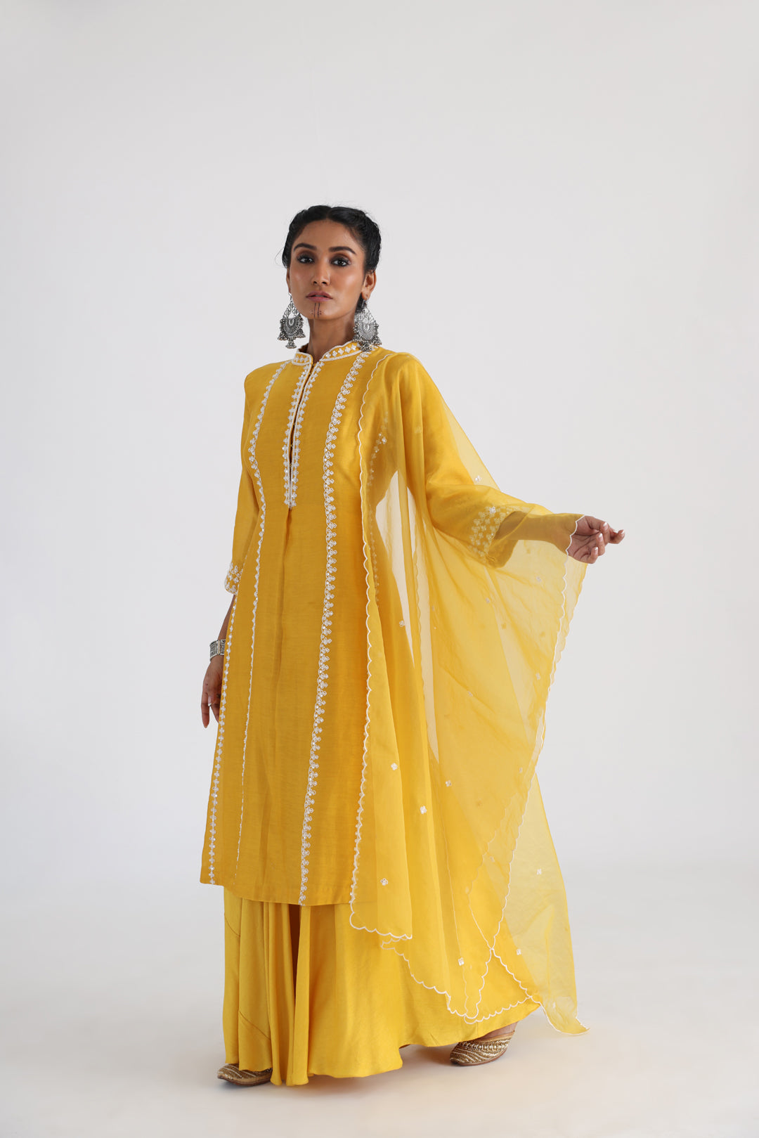 Yellow layered dress