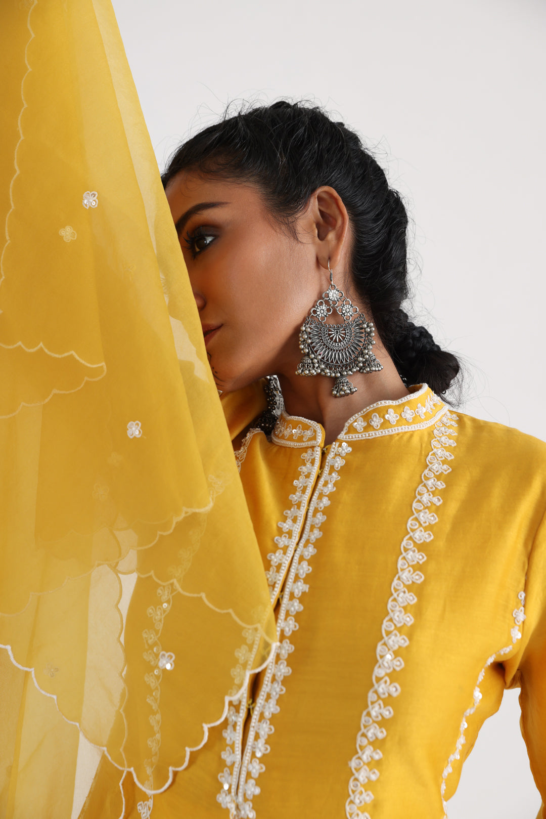 Yellow layered dress