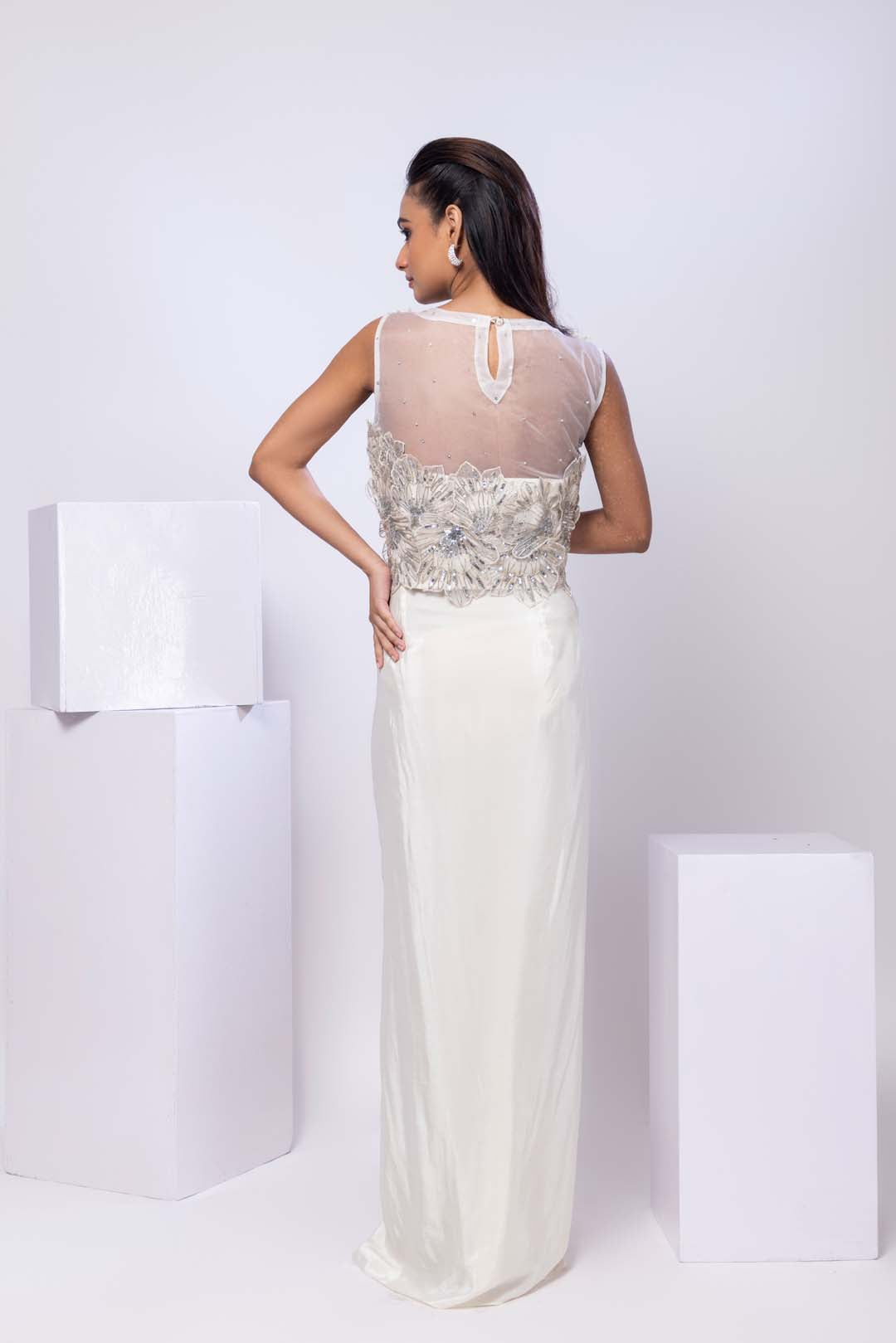 Arleth Drape Skirt Set Ivory Drape Skirt