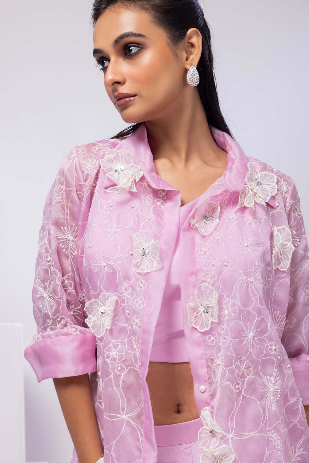 Lavender Breeze Embroidered Co-ord Set