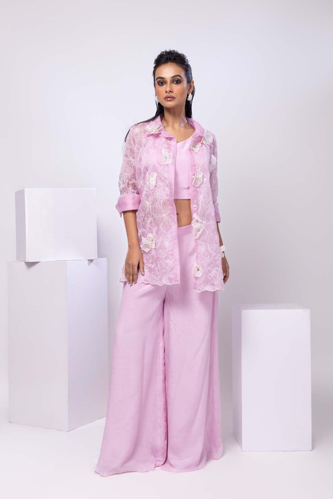 Lavender Breeze Embroidered Co-ord Set